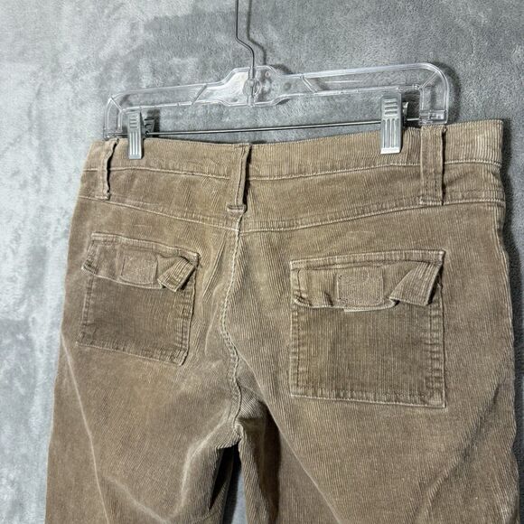 Y2K Vintage Lazer Jeans Corduroy Flare Pants 7 Low Rise Beige Tan Pockets 2000s - Picture 8 of 8